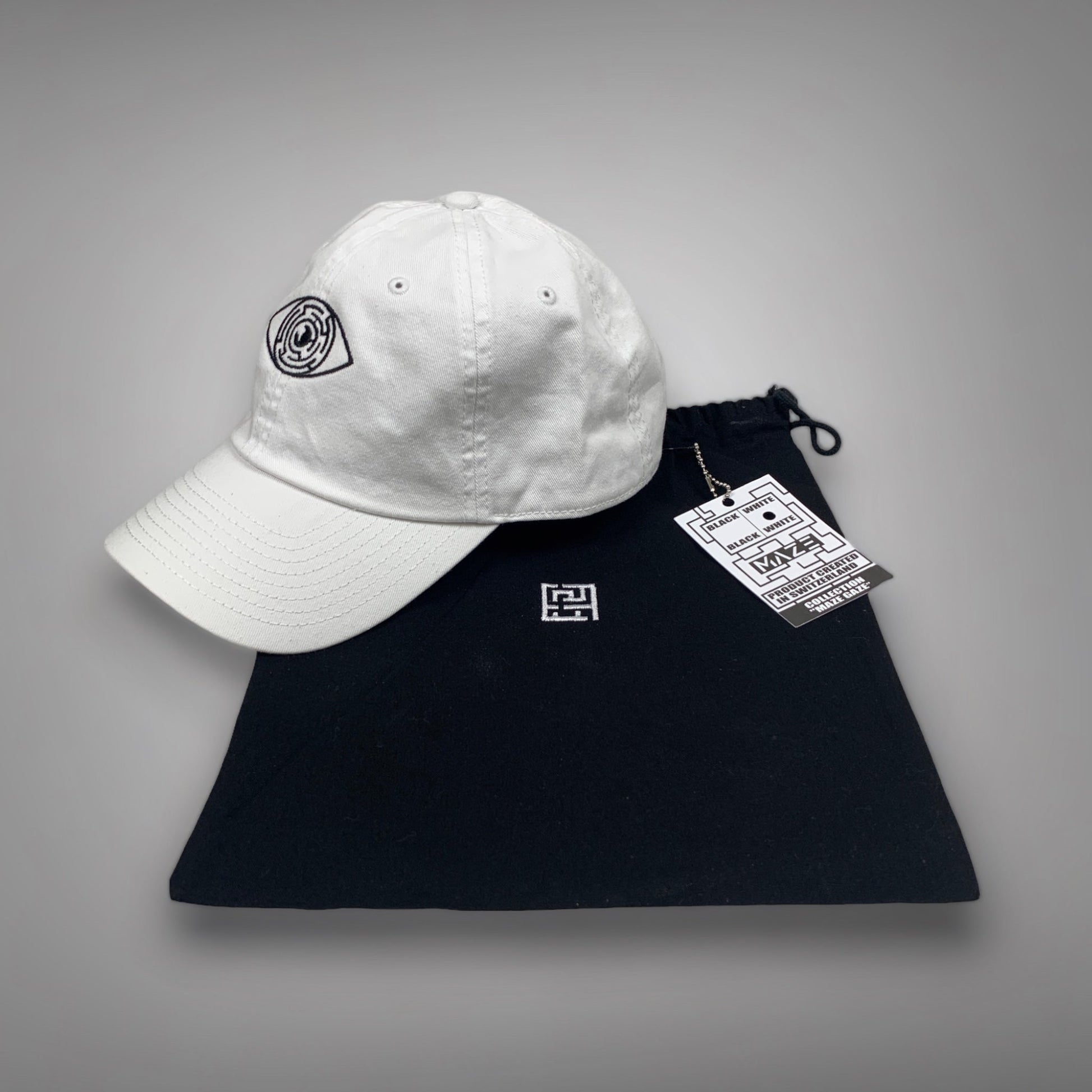 MAZE GAZE WHITE CAP - Maze Streetwear